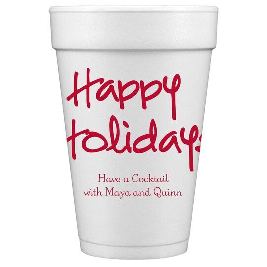 Studio Happy Holidays Styrofoam Cups